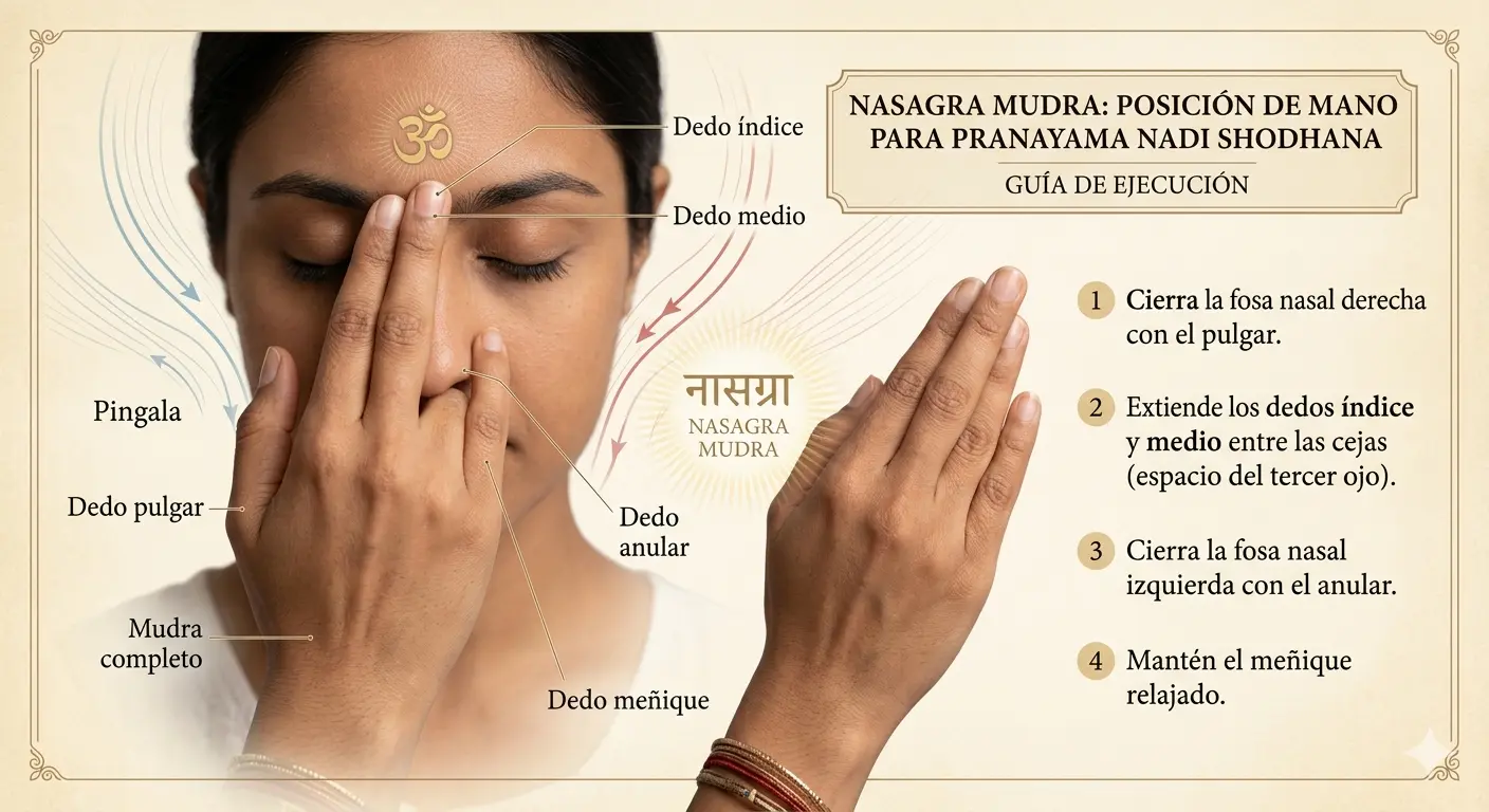 Ejercicios de Respiración Para Calmar la Ansiedad - Técnicas ejercicio 3 respiración alternada por fosa nasal (pranayama nadi shodhana)